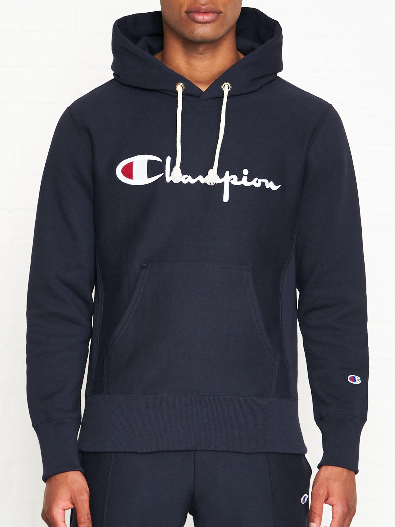 champion sleeve logo overhead hoodie