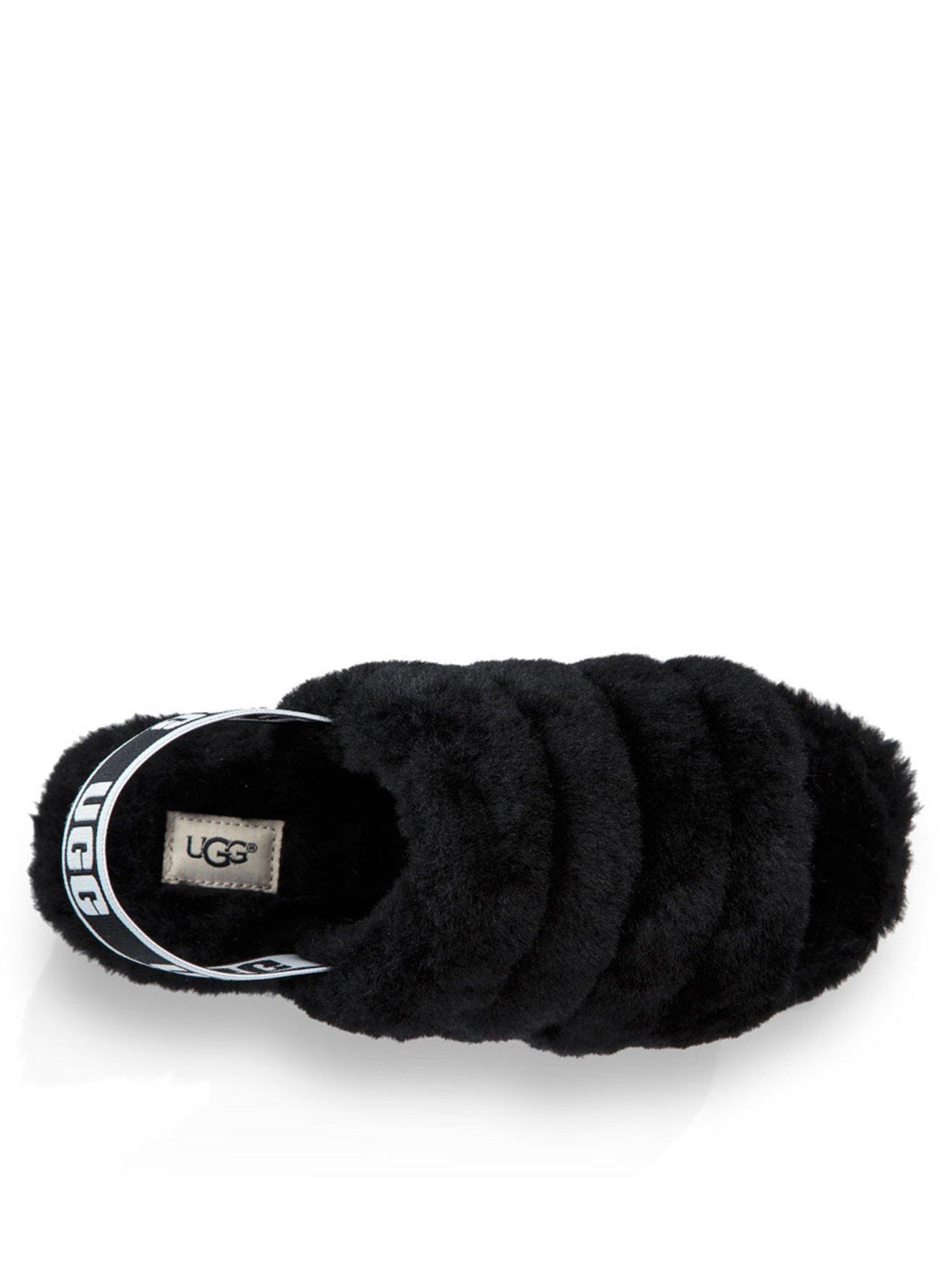 ugg black fluff yeah slides