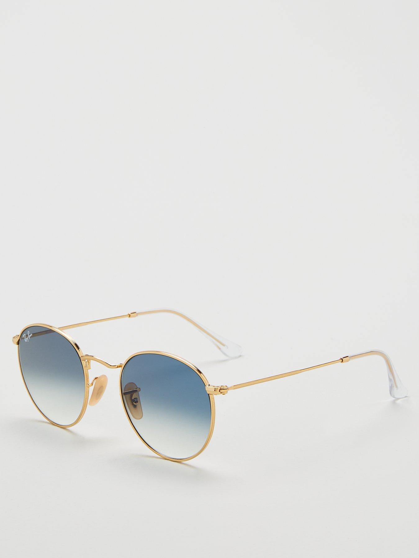 Ray-Ban 0Rb3447N Blue Lens Round Sunglasses review