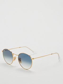 ray-ban-0rb3447nnbspblue-lens-round-sunglasses