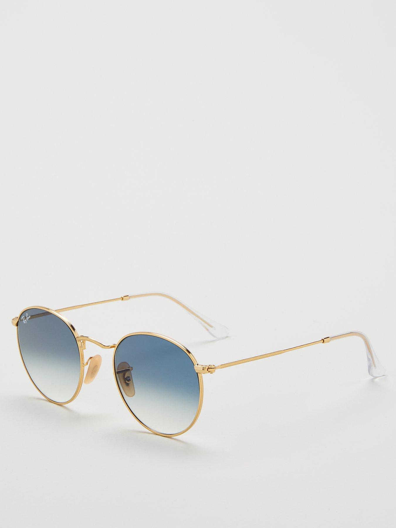 Ray-Ban 0RB3447N Round Sunglasses - Gold