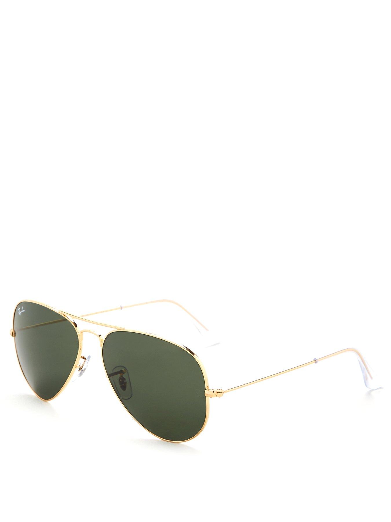 Ray-Ban Aviator 0RB3025 Sunglasses - Gold | very.co.uk