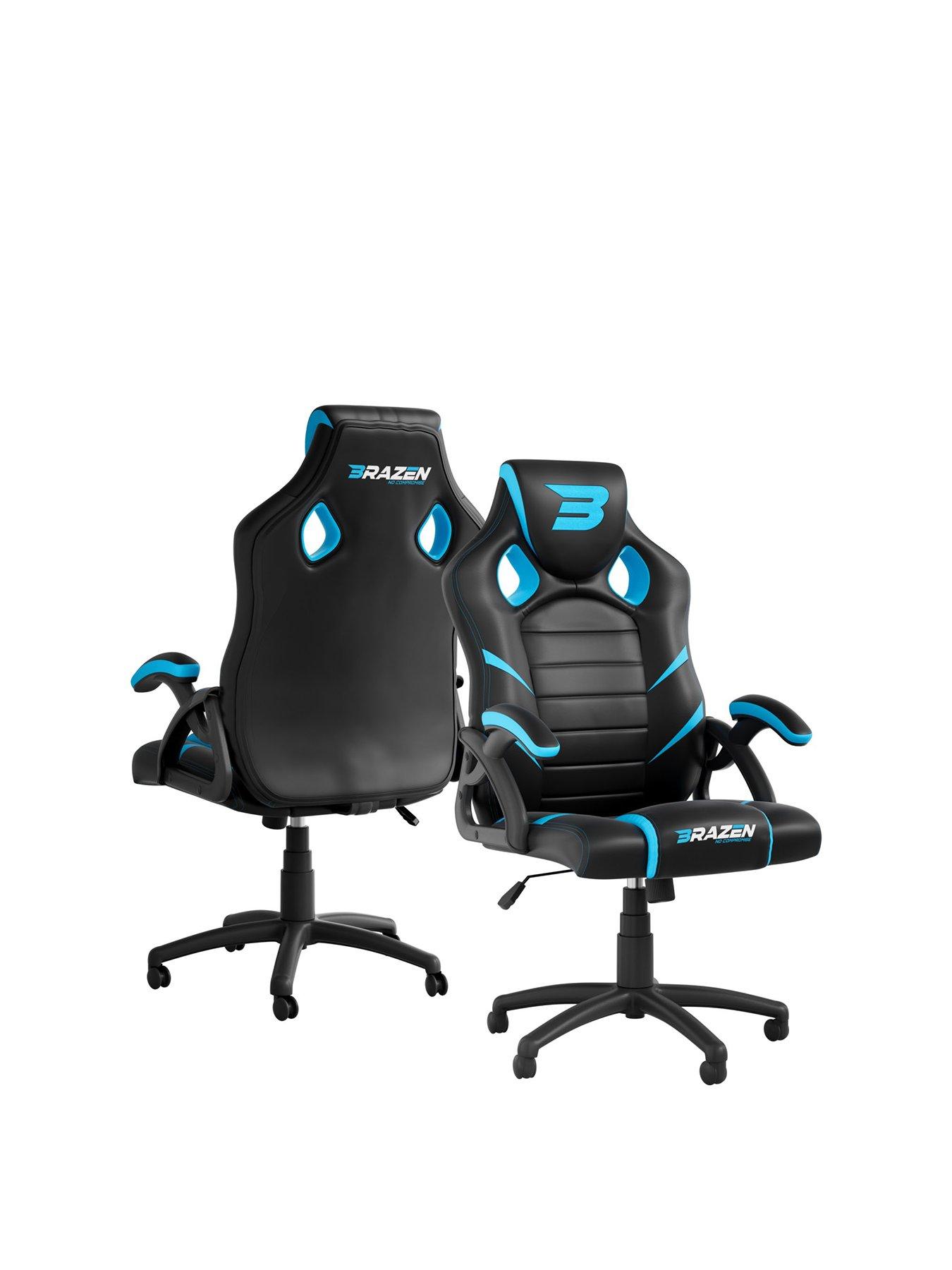Image 1 of 5 of BraZen Puma PC Gaming Chair - Black and Blue