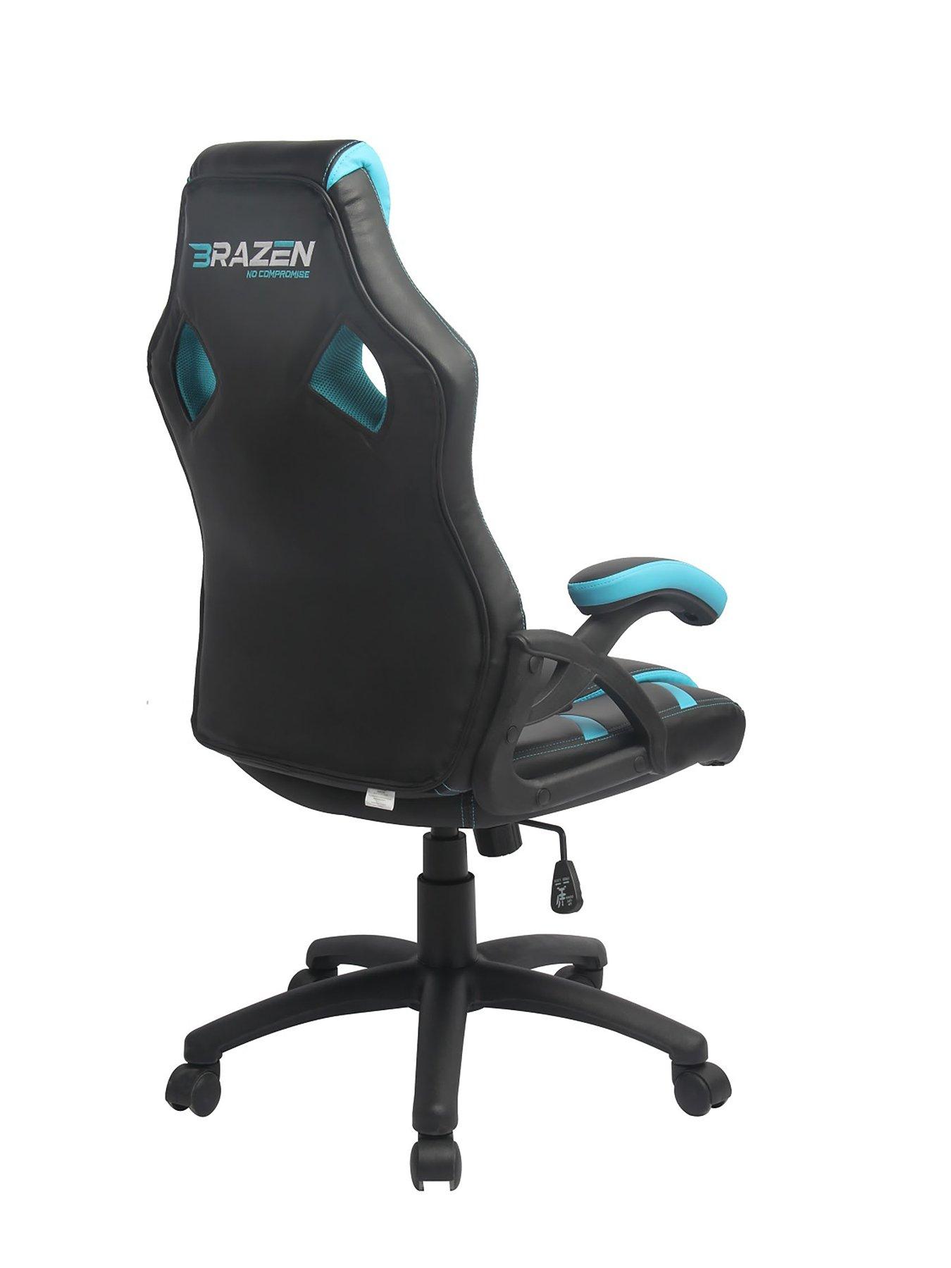 Image 4 of 5 of BraZen Puma PC Gaming Chair - Black and Blue