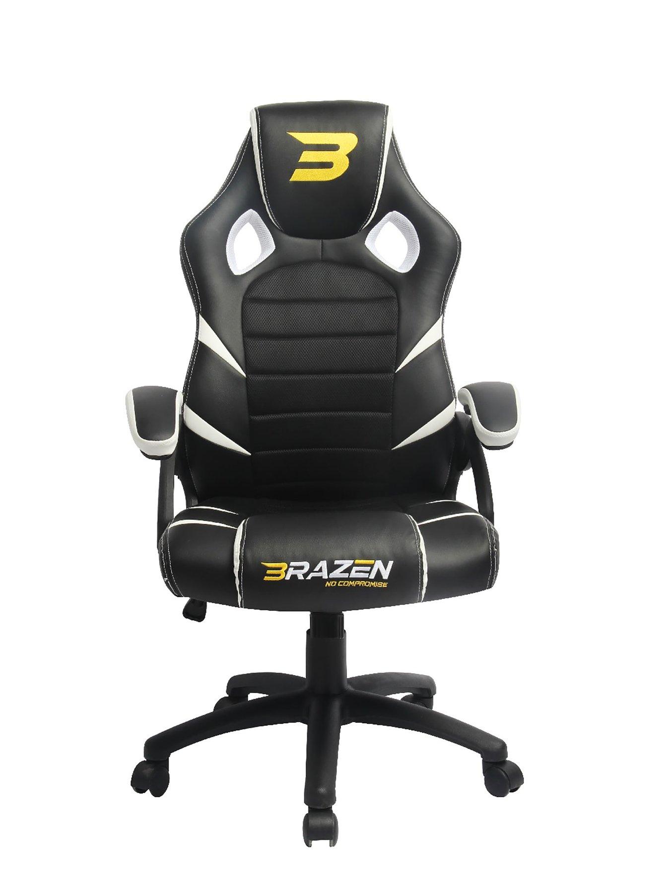 Image 5 of 5 of BraZen Puma PC Gaming Chair - Black and White