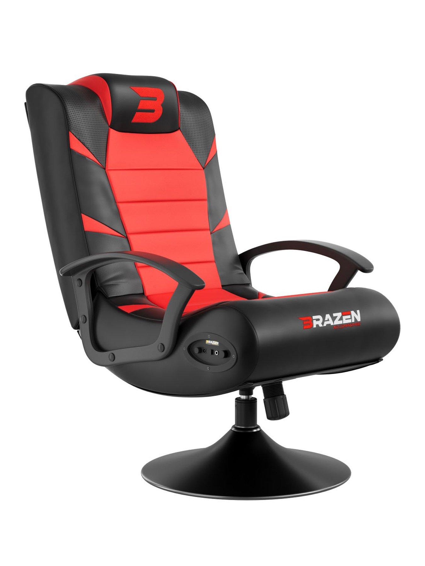 BraZen Pride 2.1 Bluetooth Gaming Chair - Black and Red | Very.co.uk