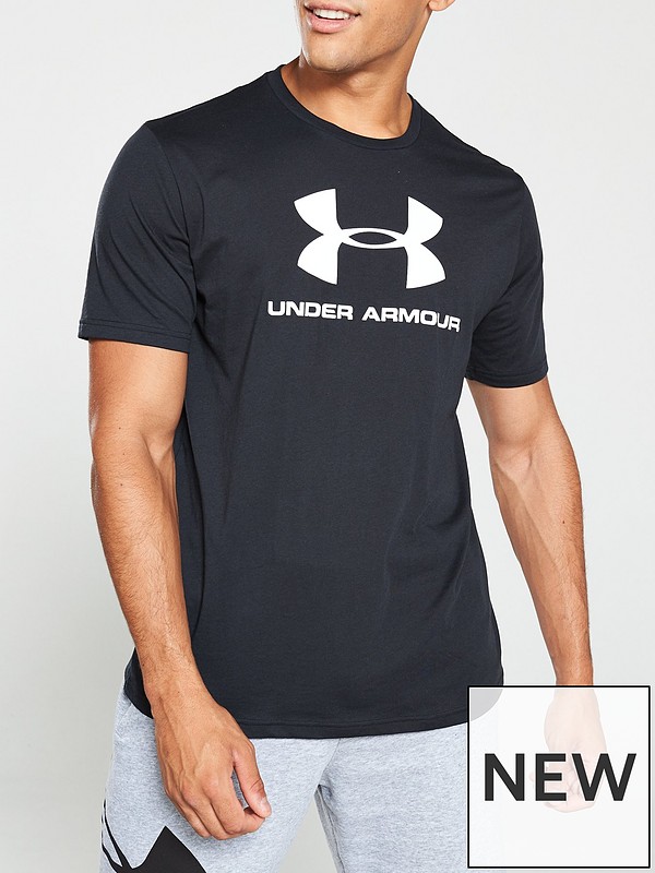White Breathable Gym and Fitness Clothing Men Under Armour UA Boxed Sportstyle Short Sleeve Stylish and Comfortable T Shirt for Men 