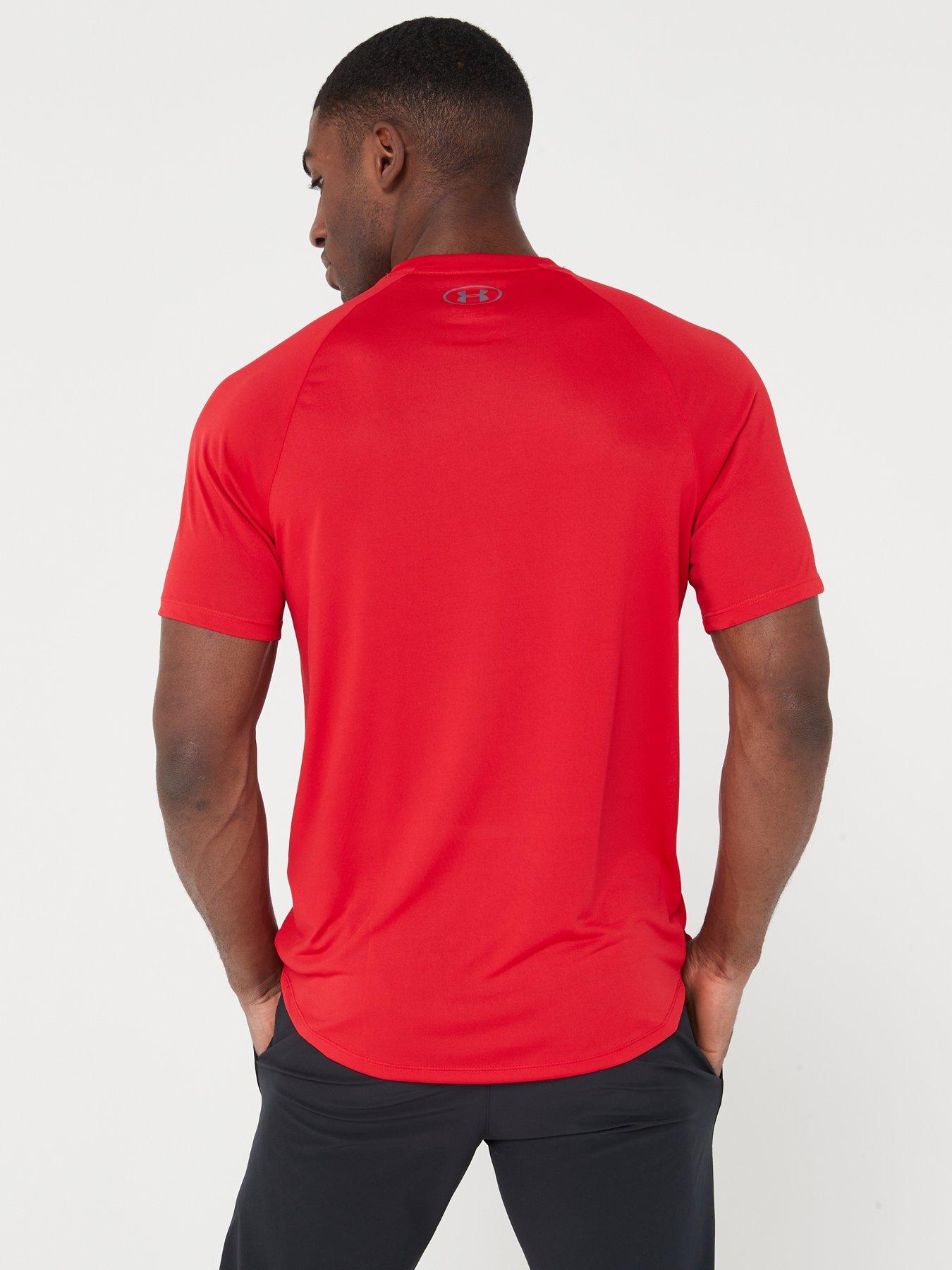 Image 2 of 5 of UNDER ARMOUR Tech 2.0 Short Sleeve T-Shirt - Red/Grey