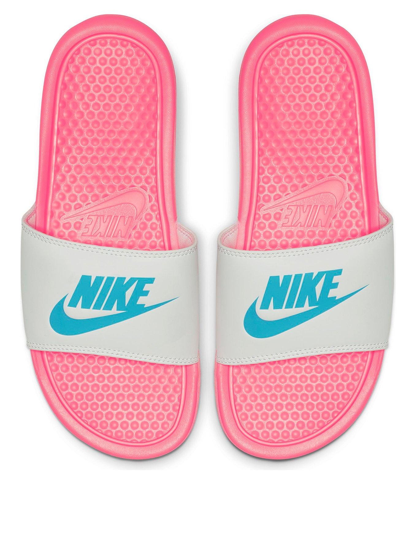 Nike Benassi Jdi - Pink/White | very.co.uk