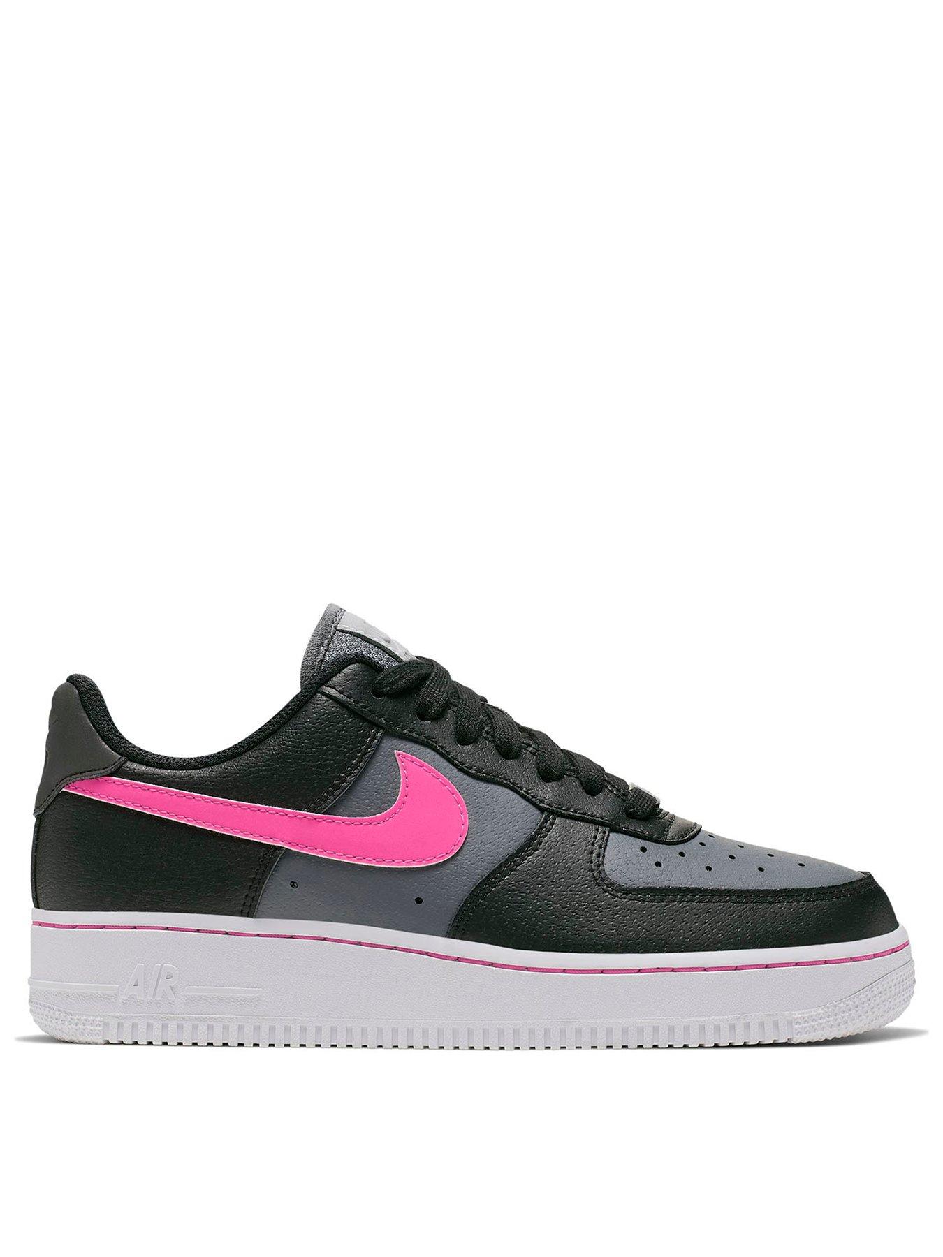 pink black and white air forces