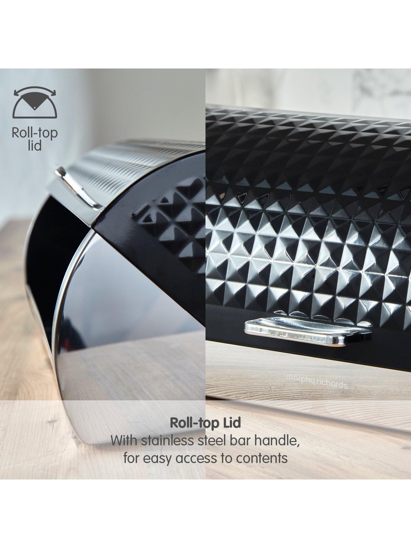 Morphy richards bread bin black hotsell