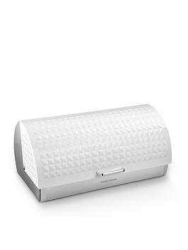Product photograph of Morphy Richards Dimensions Roll Top Bread Bin - White from very.co.uk