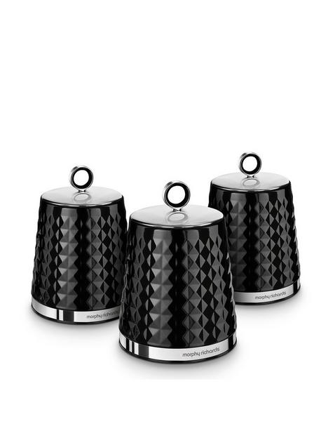 morphy-richards-dimensions-set-of-three-storage-canisters-ndash-black