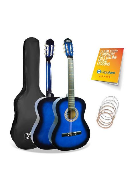 3rd-avenue-34-size-kids-classical-guitar-beginner-bundle-6-months-free-lessons-blueburst
