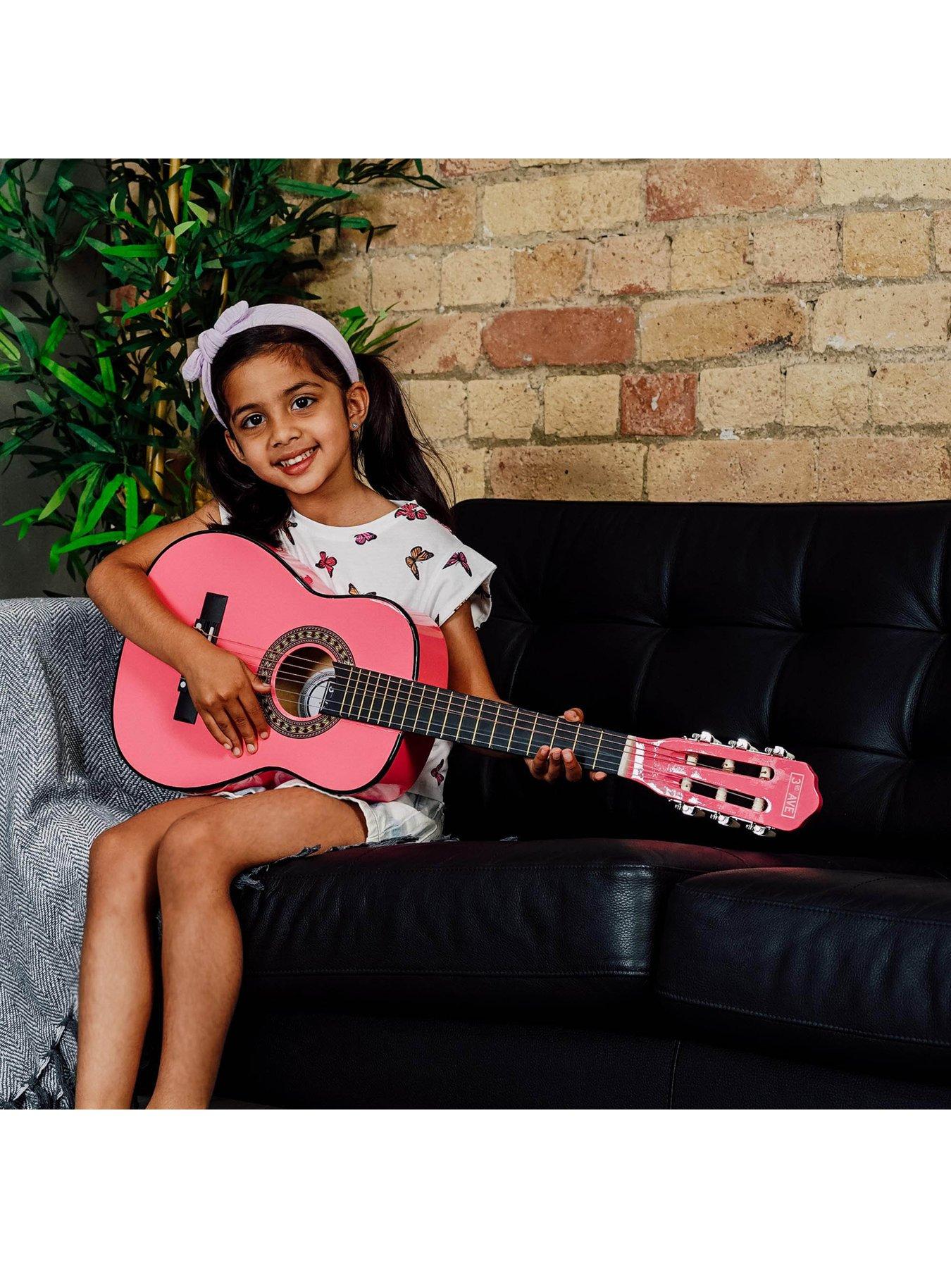 Image 5 of 6 of 3rd Avenue 1/2 Size Kids Classical Guitar Beginner Bundle - 6 Months FREE Lessons - Pink
