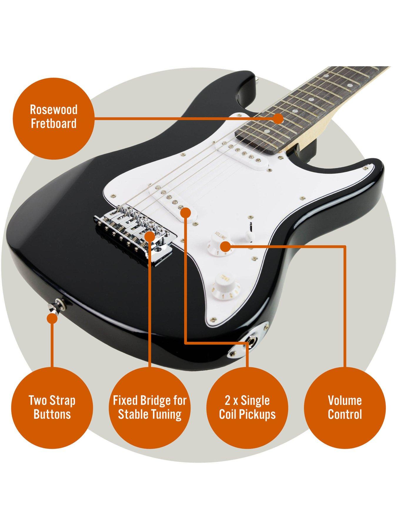 Image 4 of 6 of Rocket 3/4 Size Electric Guitar Ultimate Kit with 10W Amp - 6 Months FREE Lessons - Black