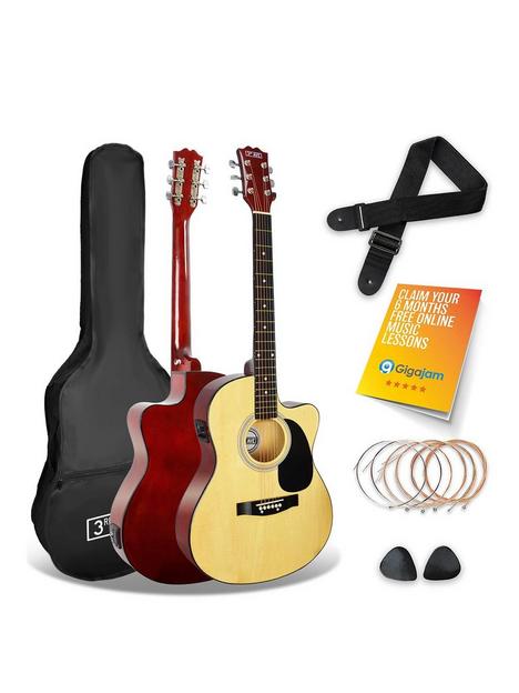 3rd-avenue-cutaway-electro-acoustic-guitar-pack-with-free-online-music-lessons