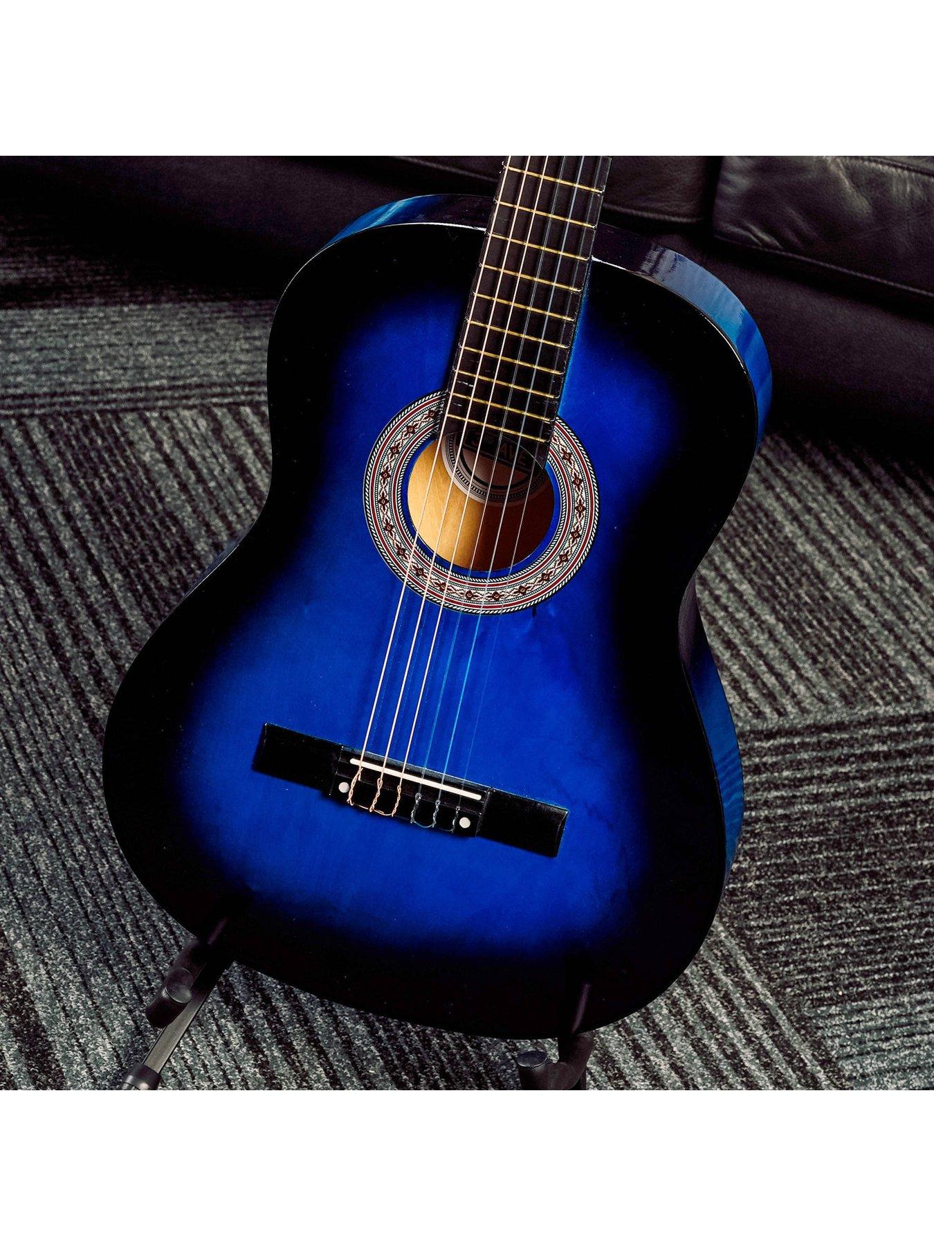 Image 6 of 6 of 3rd Avenue Full Size 4/4 Classical Guitar Beginner Bundle - 6 Months FREE Lessons - Blueburst