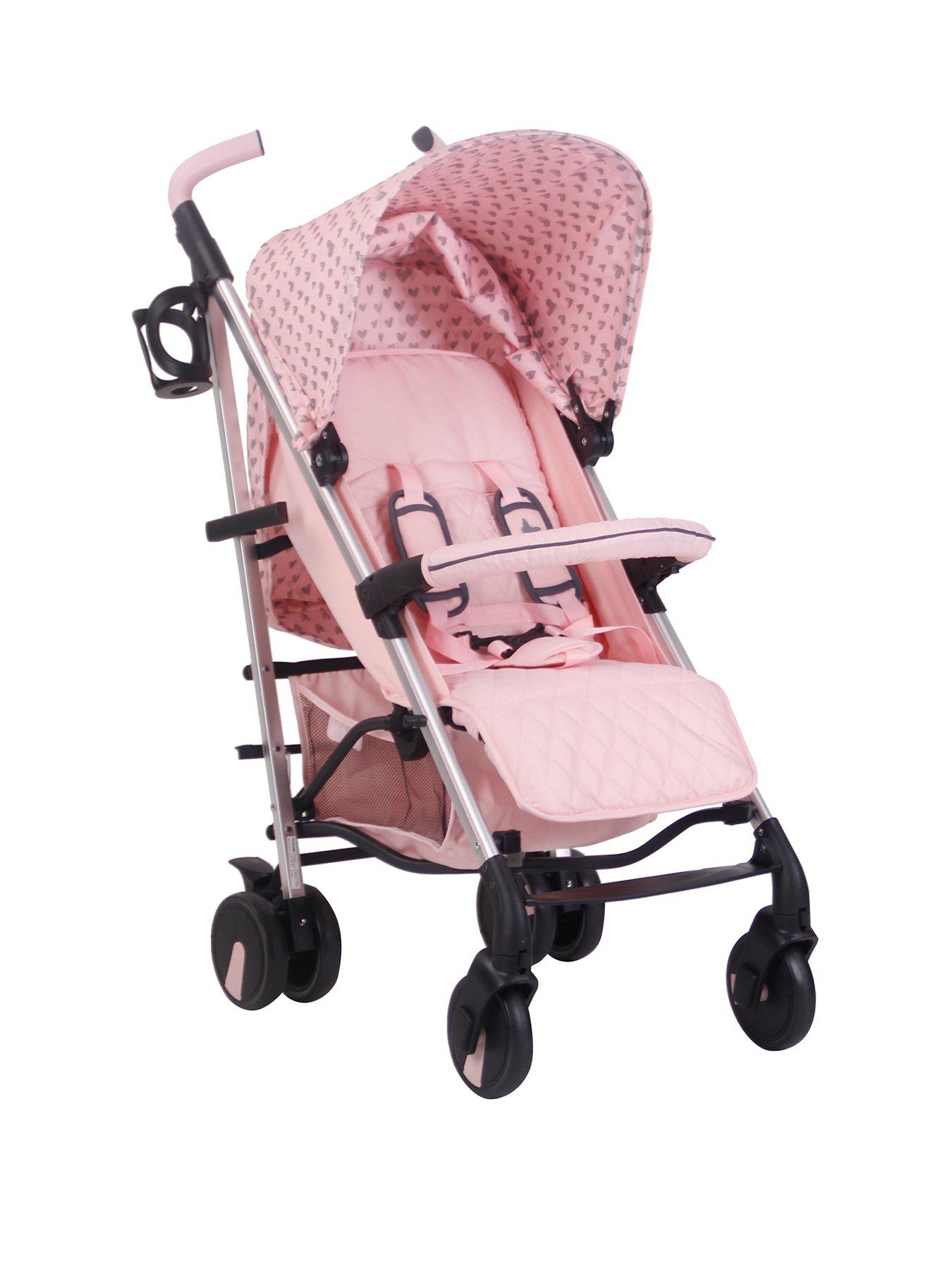 my babiie pink double stroller