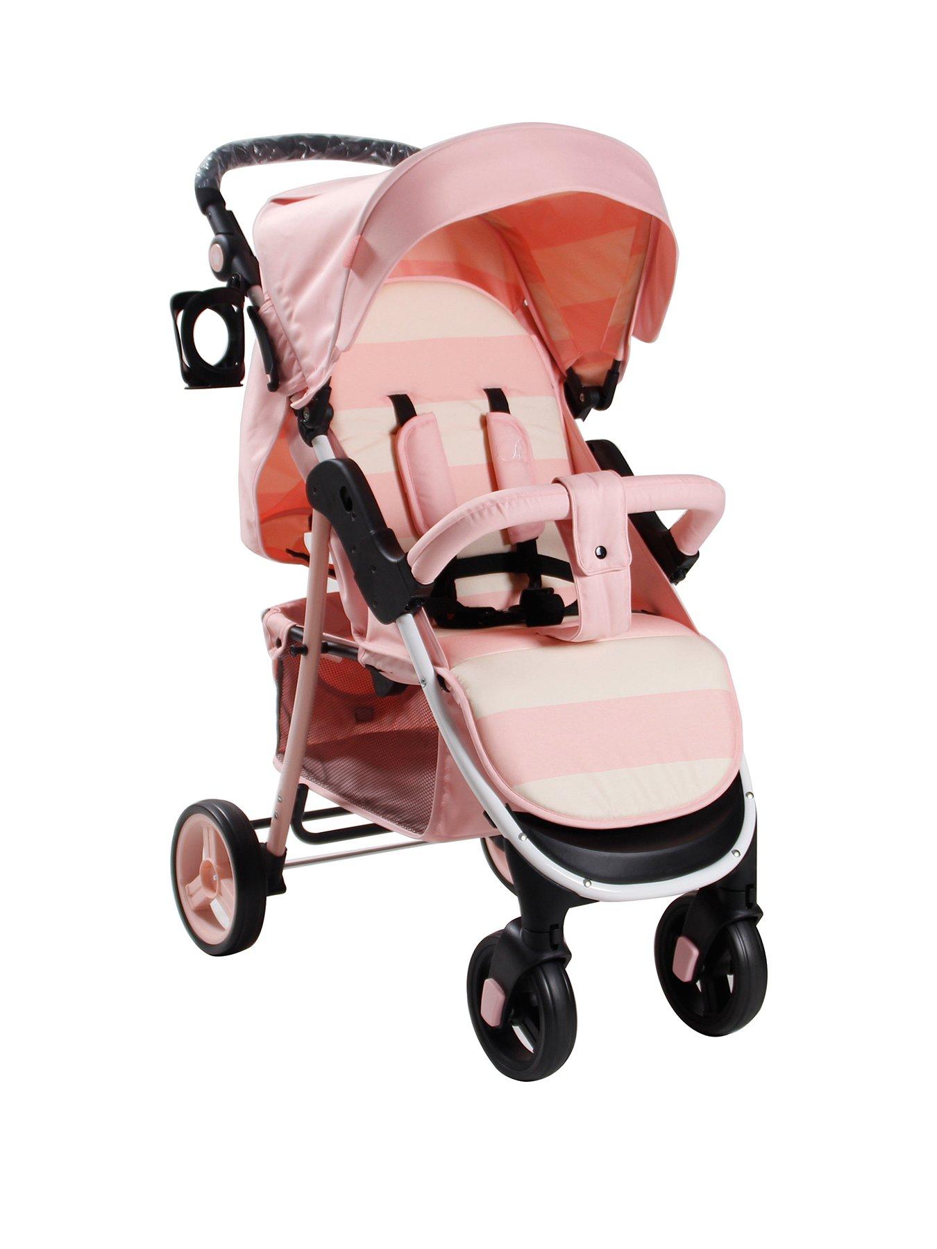 my babiie double stroller pink