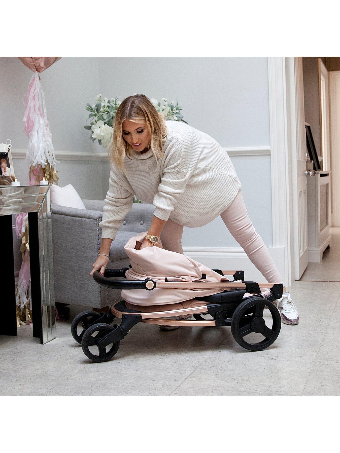 my babiie billie faiers mb200  rose gold and blush travel system