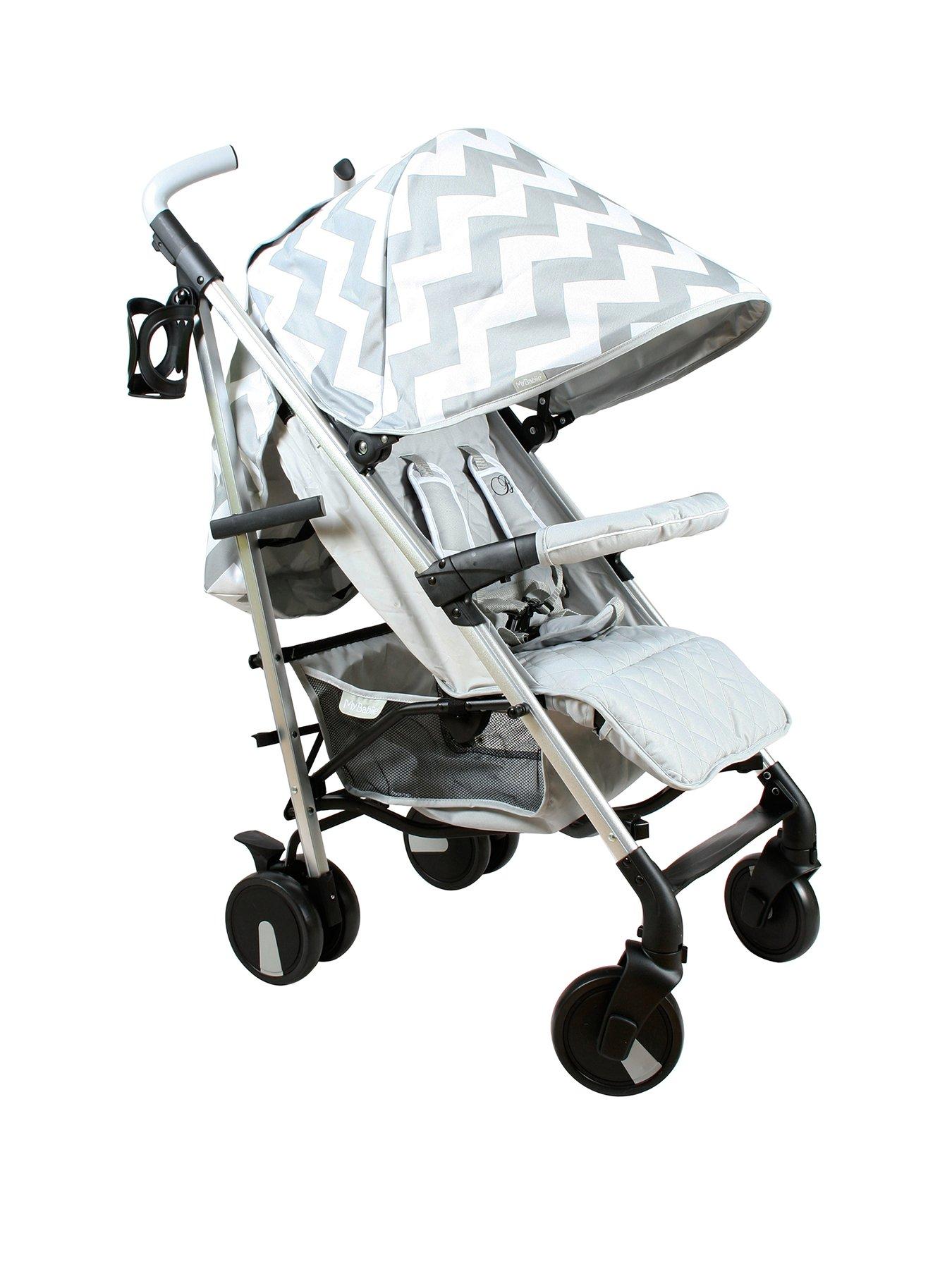 my babiie grey chevron stroller