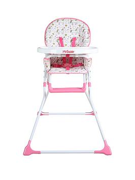 Product photograph of My Babiie Mbhc1un Unicorn Compact Highchair from very.co.uk