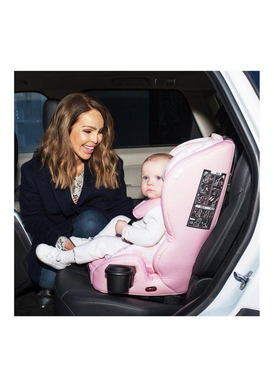 back image of my-babiie-group-123-car-seat-pink-butterflies