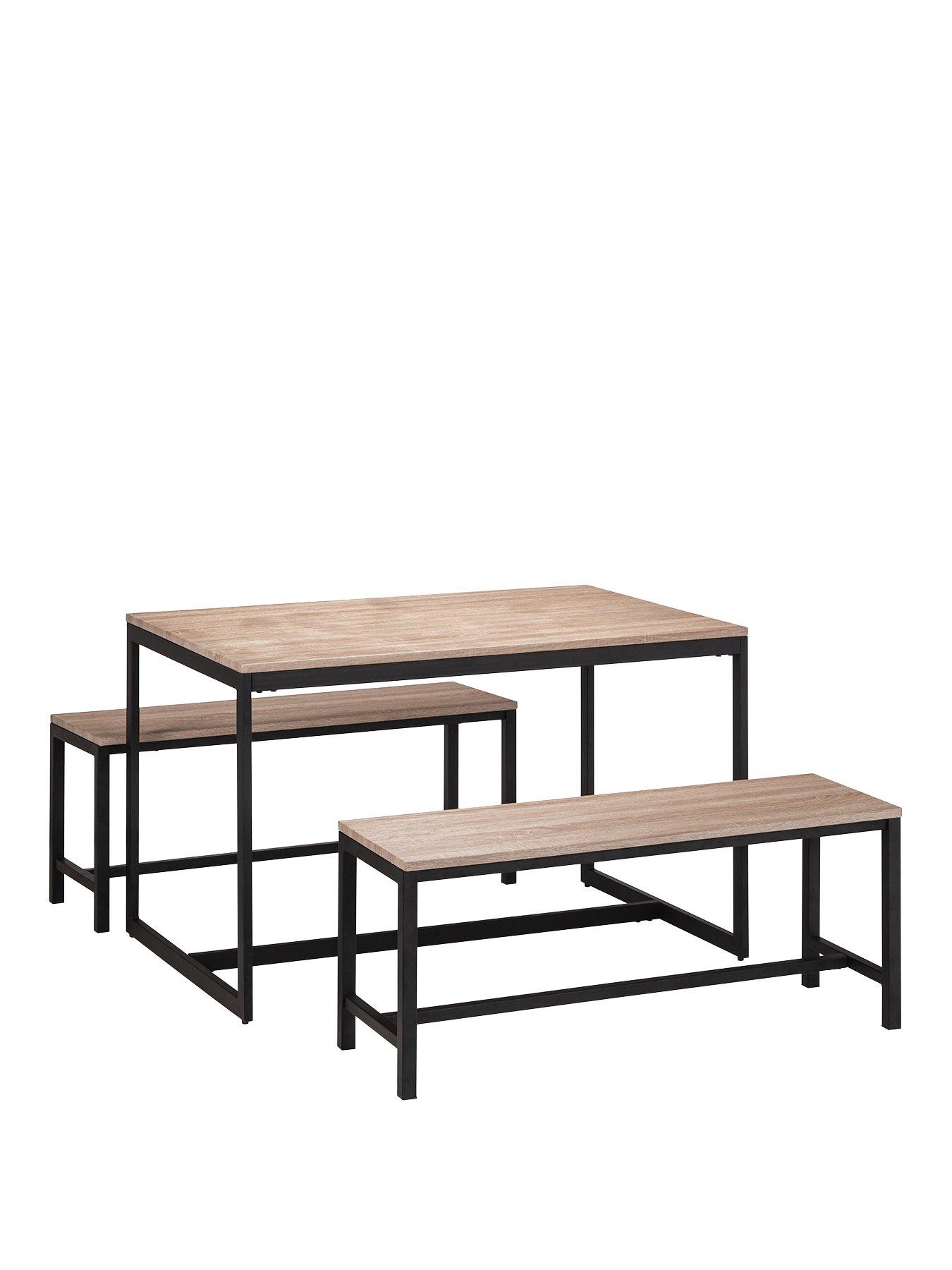 Image 2 of 4 of Julian Bowen Tribeca 120 cm Dining Table + 2 Benches