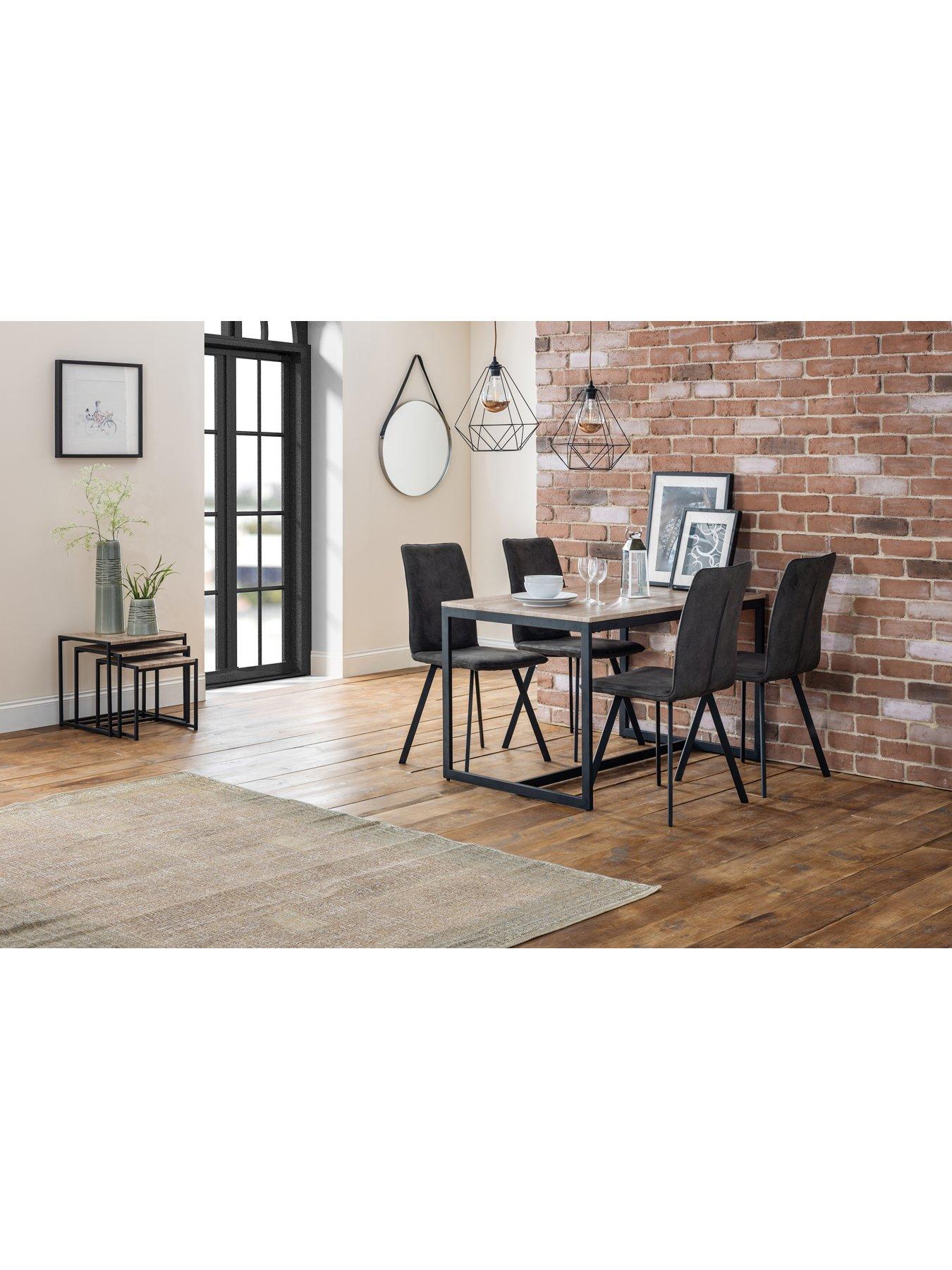 undefined Tribeca 120 cm Dining Table + 4 Monroe Chairs - Walnut
