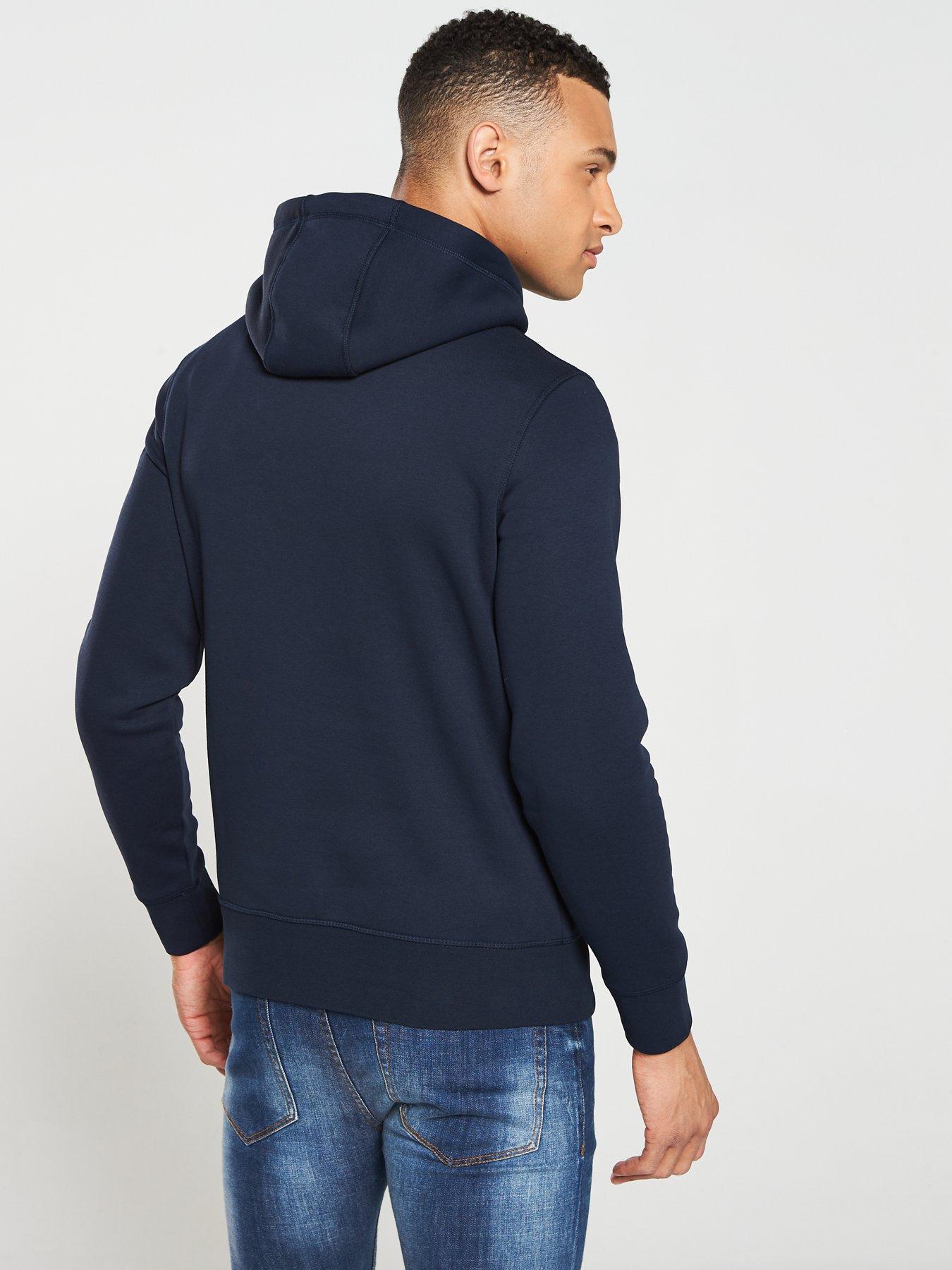 Tommy Hilfiger Core Logo Overhead Hoodie - Navy | very.co.uk