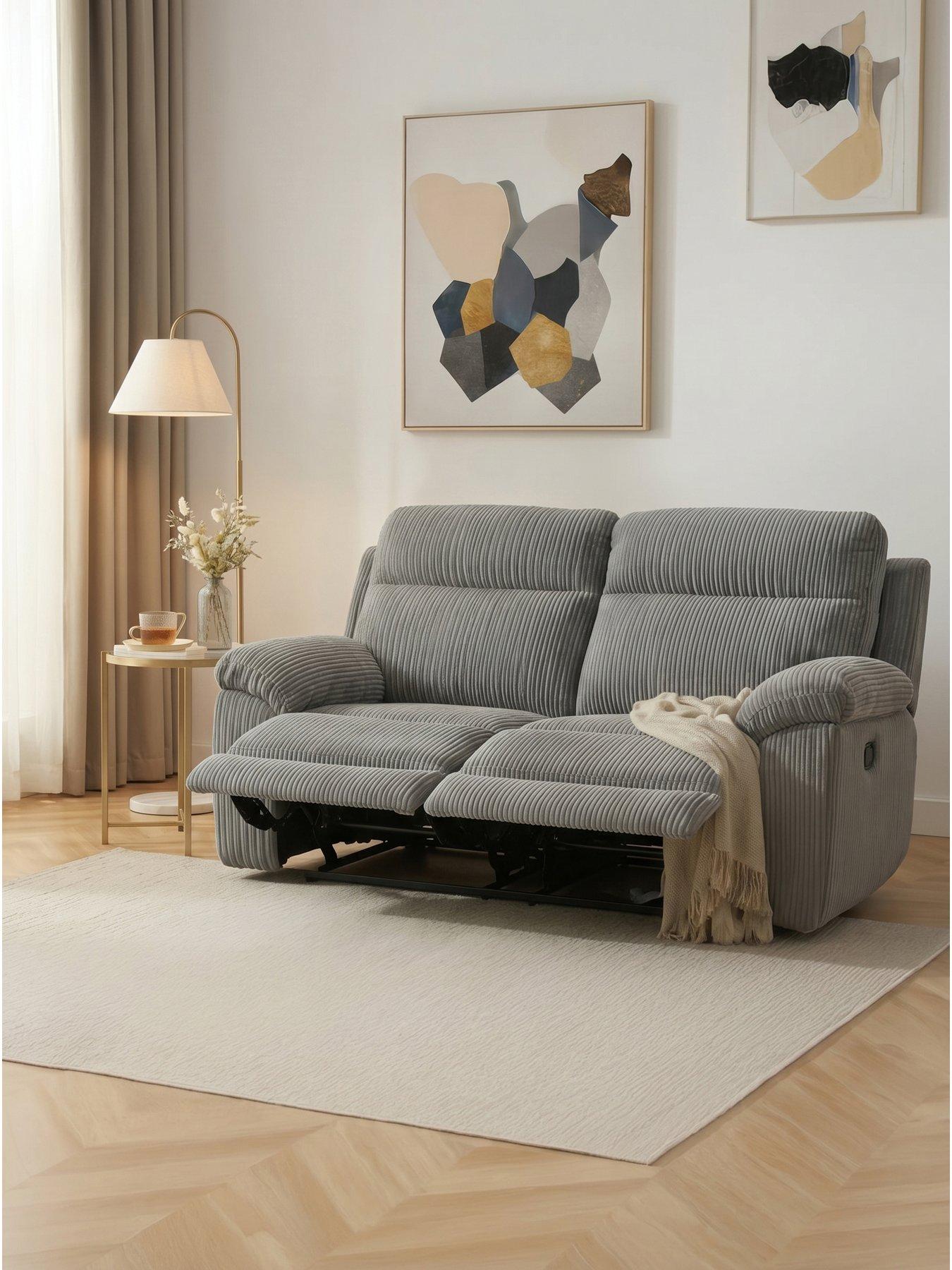 The Very Collection Baron Fabric 3 Seater Manual Recliner Sofa - FSC® Certified