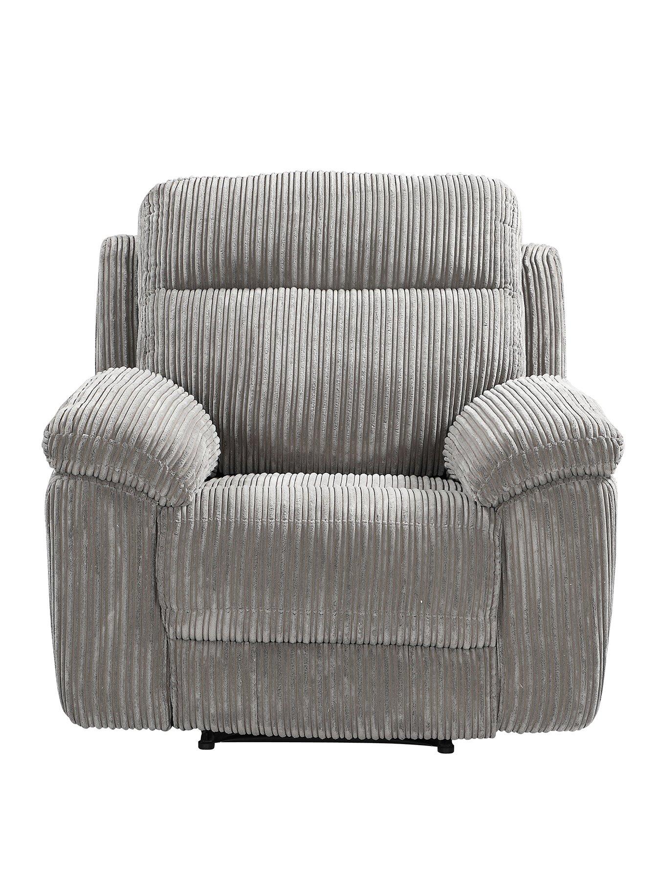 Product photograph of Baron Fabric Manual Recliner Armchair from very.co.uk
