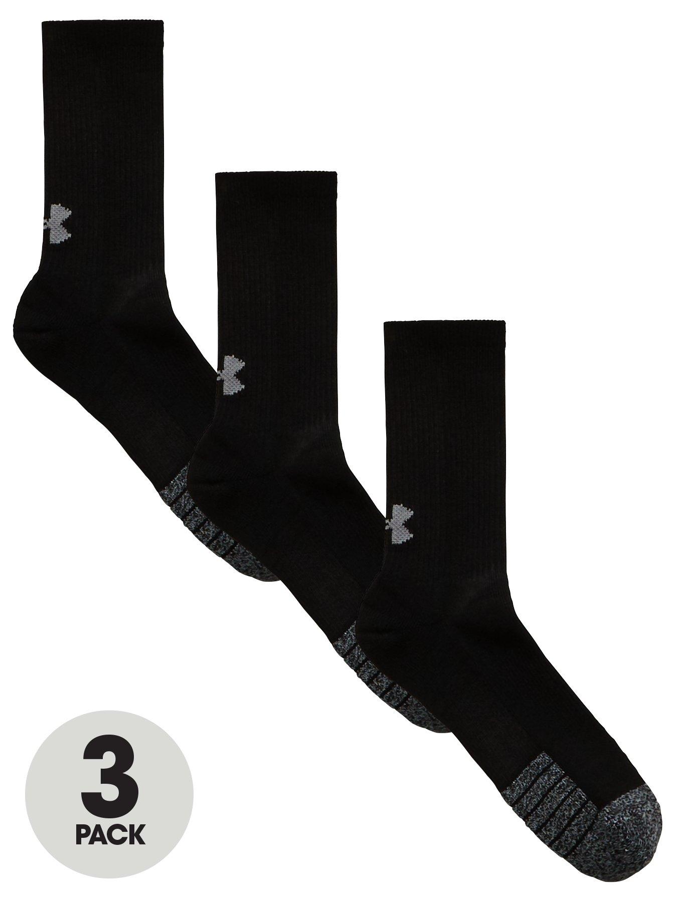 Under Armour Erwachsenen HeatGear® Crew Socken  3er-Pack Schwarz MD