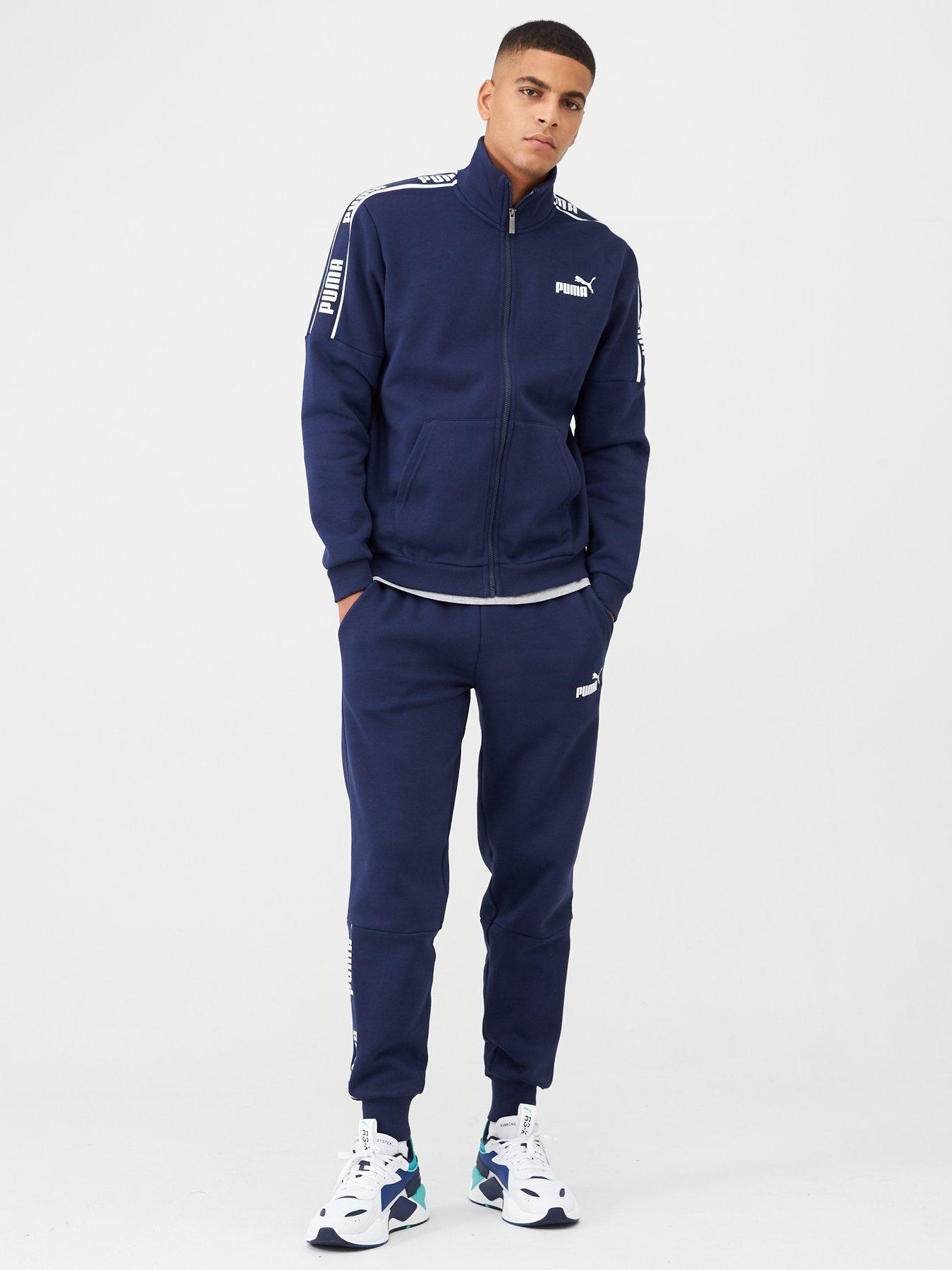 mens navy puma tracksuit