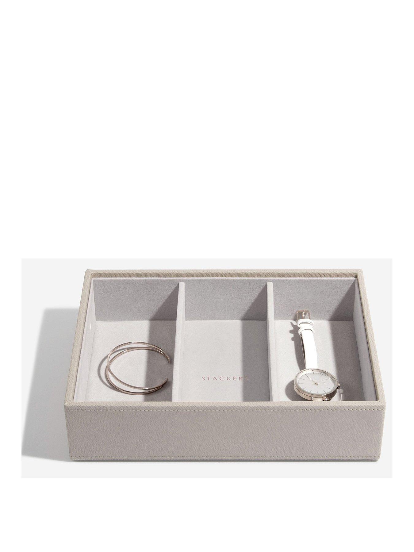Image 1 of 2 of Stackers Classic 3 Section Deep Tray -Taupe