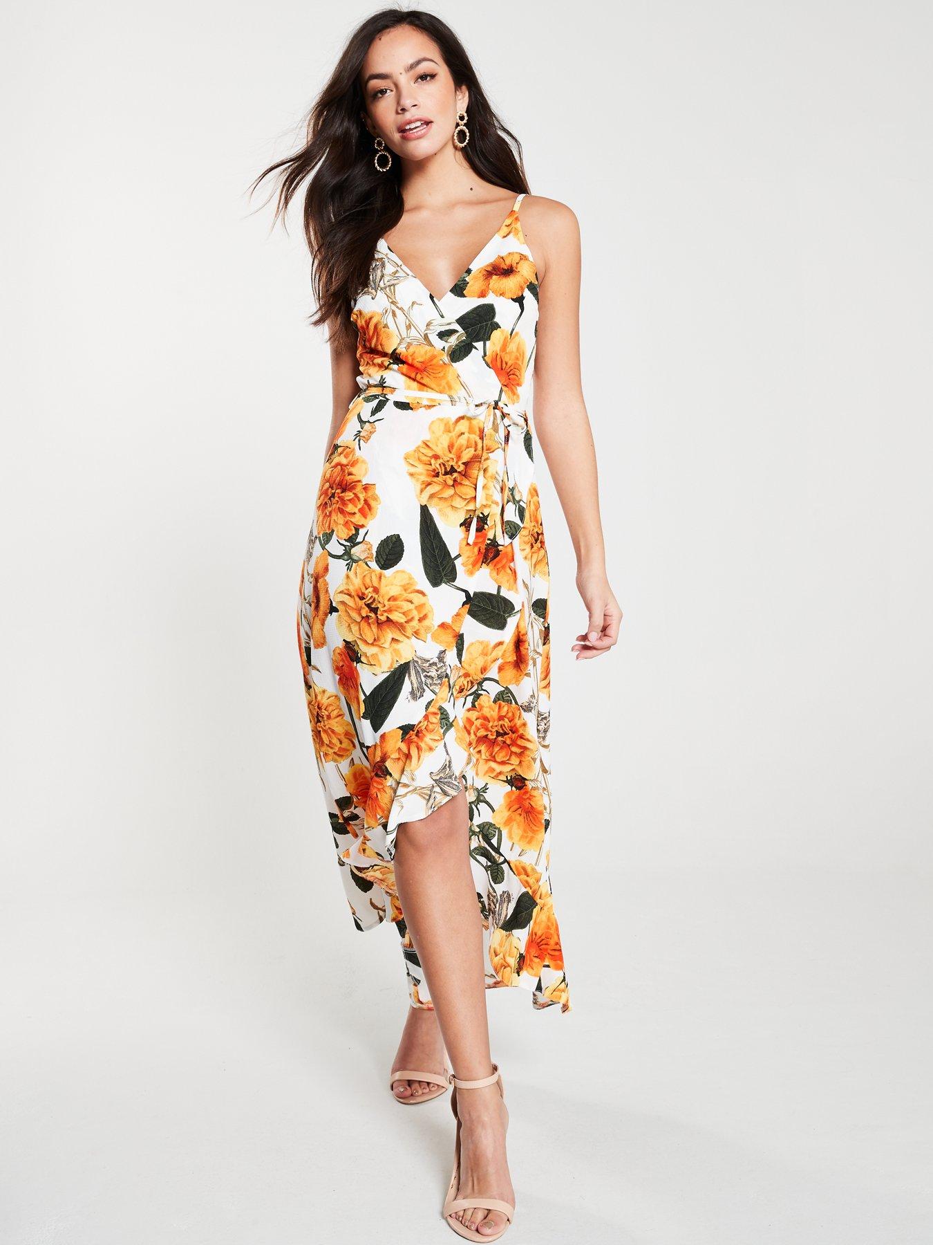 ax paris floral wrap dress