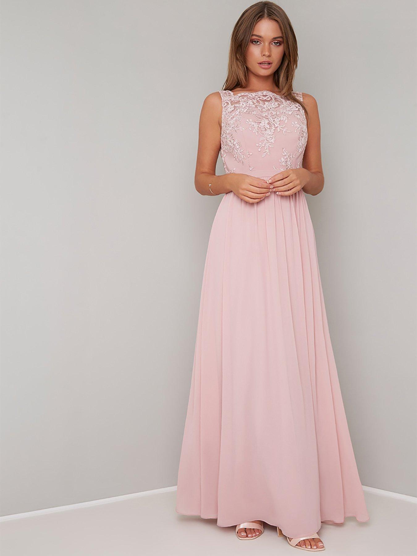 pink maxi dress uk