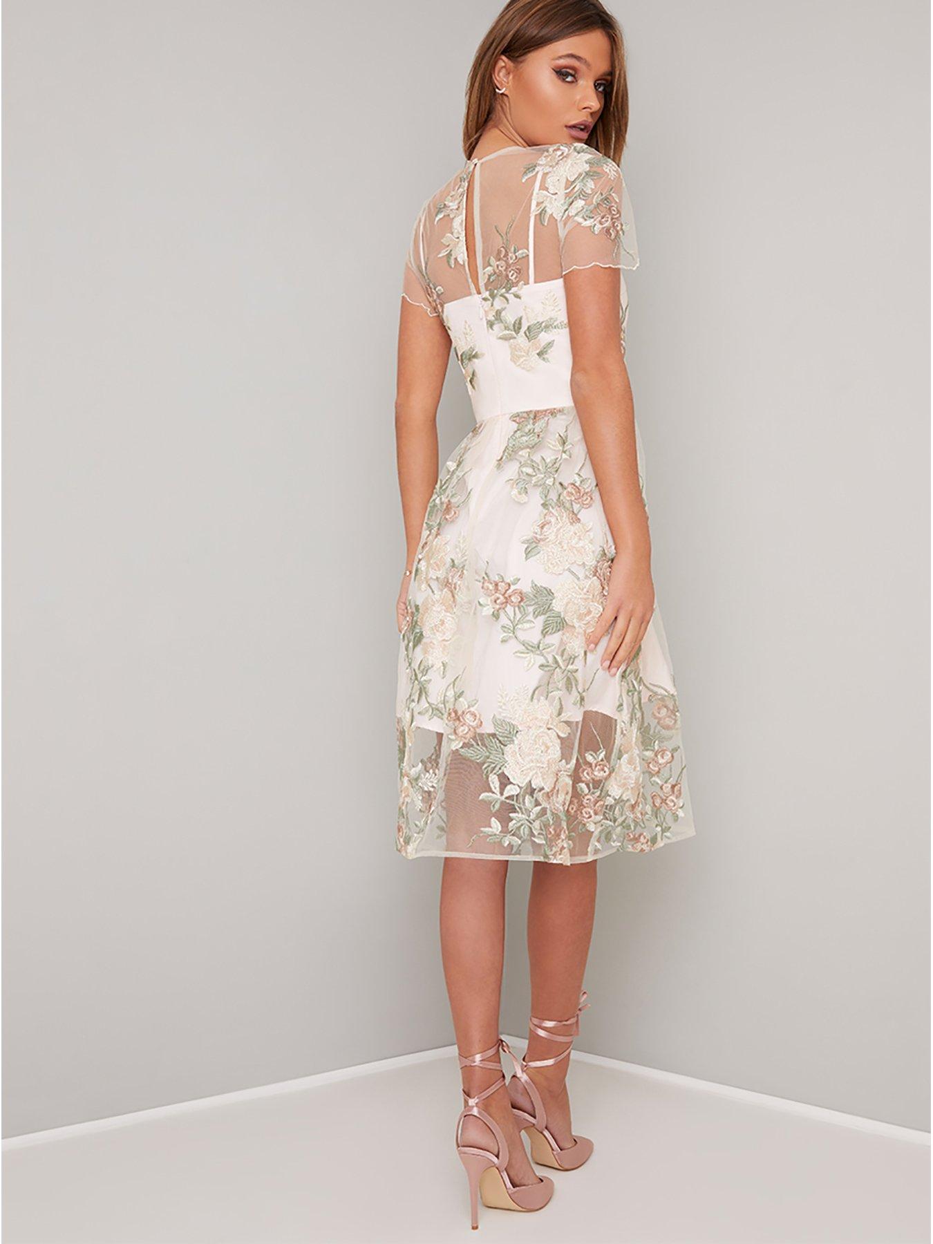 Chi chi london outlet floral embroidered midi dress