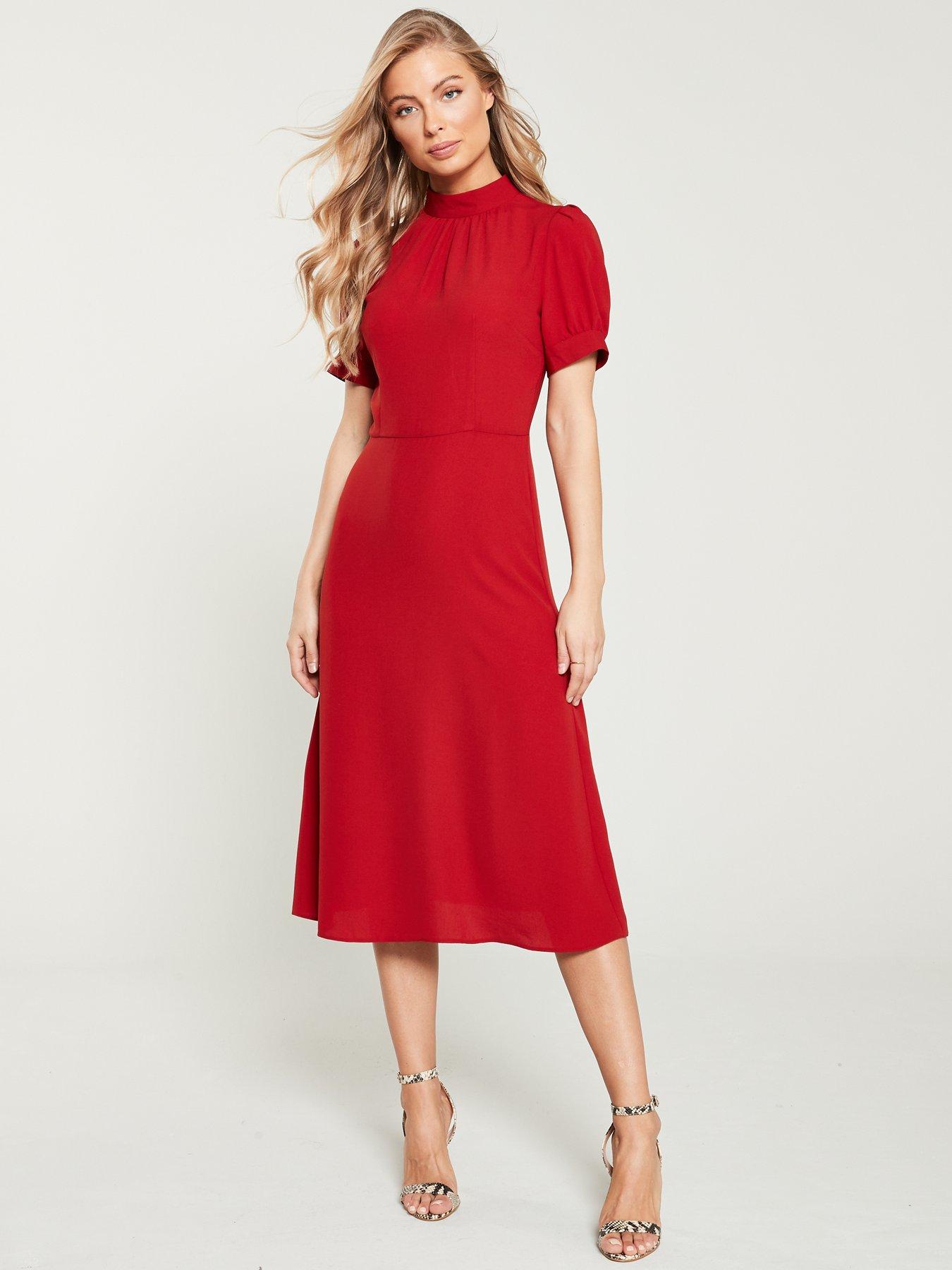 mid sleeve midi dress