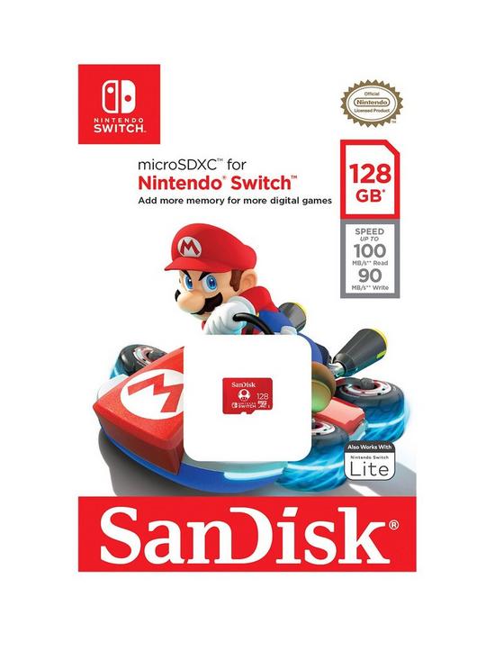 front image of sandisk-microsdxc-uhs-i-nintendo-switch-128gb-memory-card