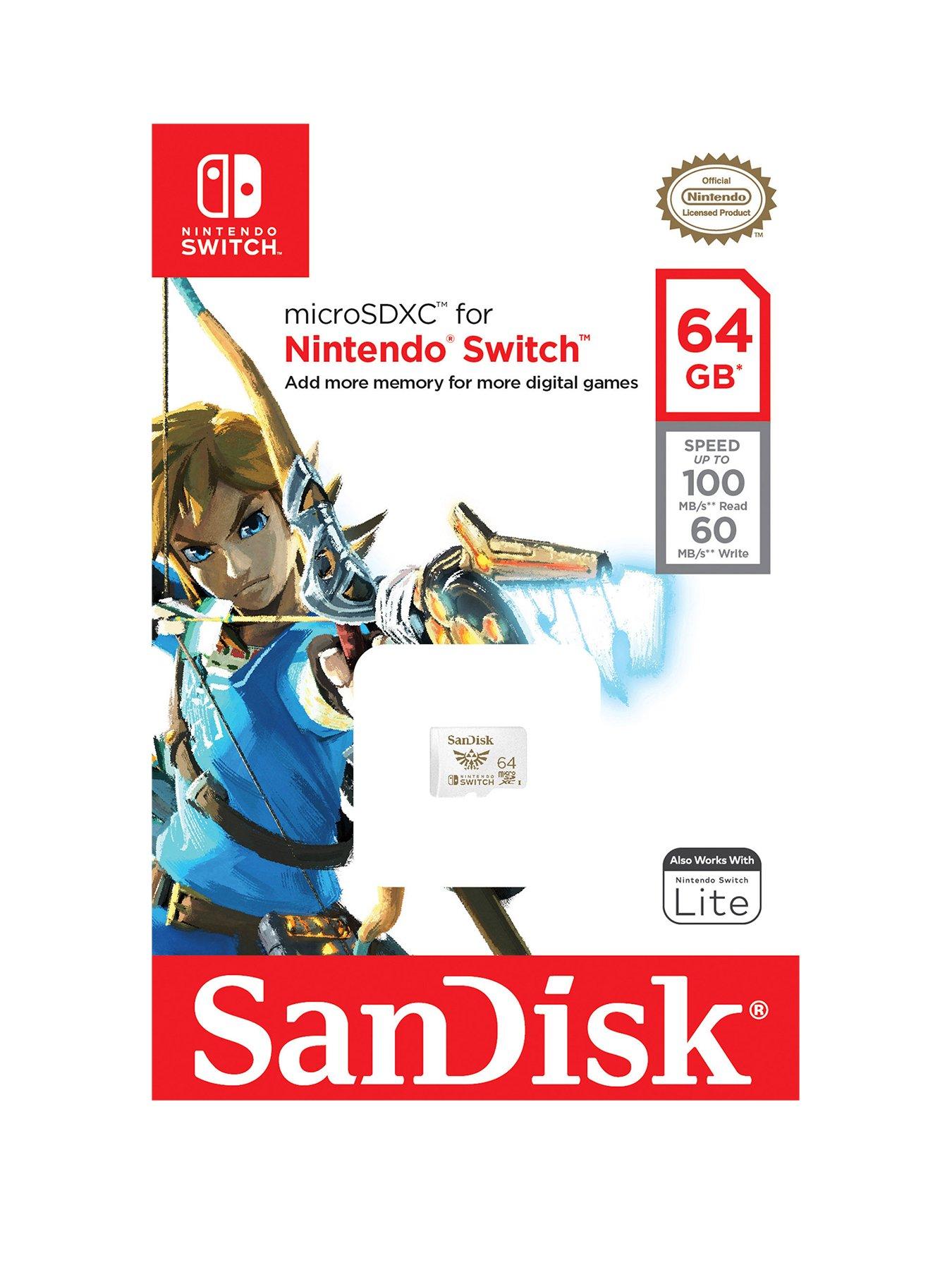 SanDisk microSDXC UHSI Nintendo Switch 64GB Memory Card very.co.uk