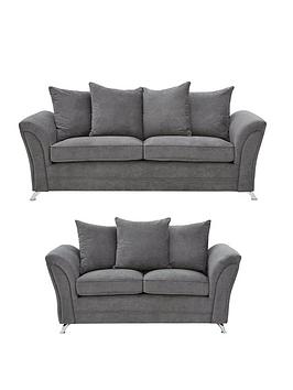 Product photograph of Very Home Dury Fabric 3 Seater 2 Seater Scatter Back Sofa Set Buy And Save - Fsc Reg Certified from very.co.uk