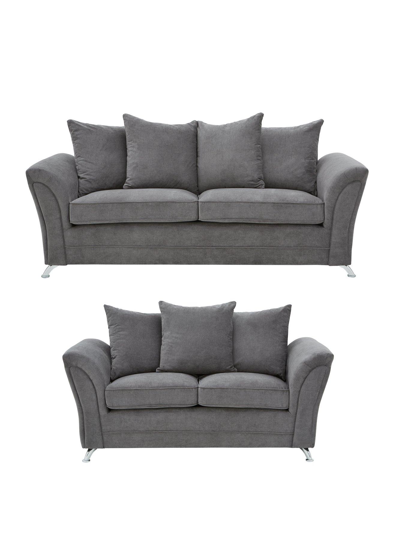 Very Home Dury Fabric 3 Seater + 2 Seater Scatter Back Sofa Set (Buy and SAVE!) - FSC® Certified