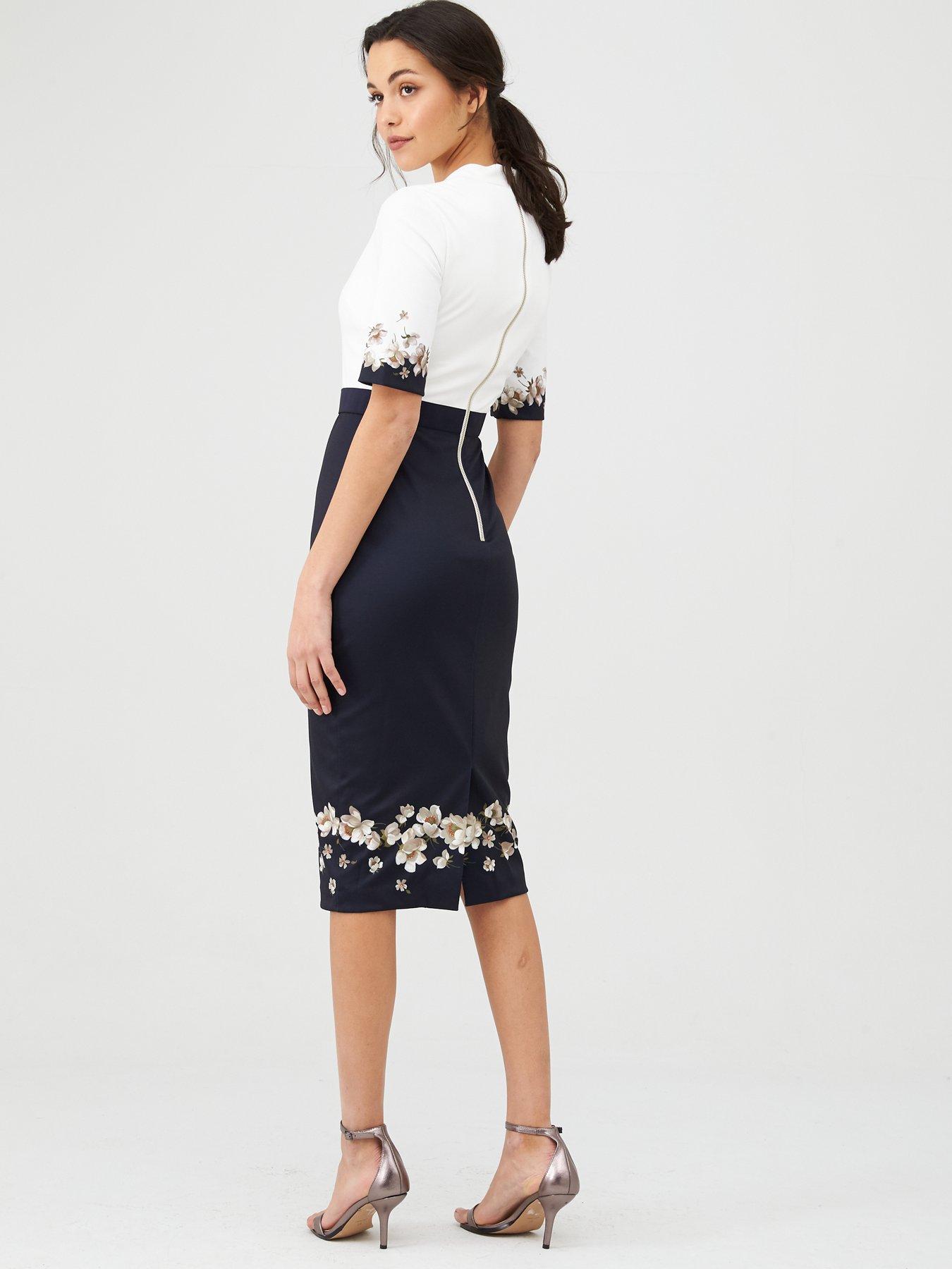 Ted Baker Avii Pearl V-Neck Bodycon 