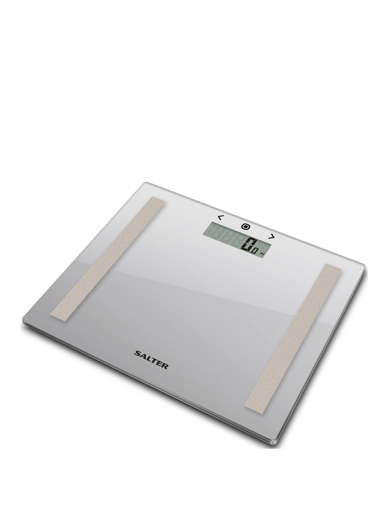 Product photograph of Salter Compact Analyser Personal Bathroom Scale from very.co.uk