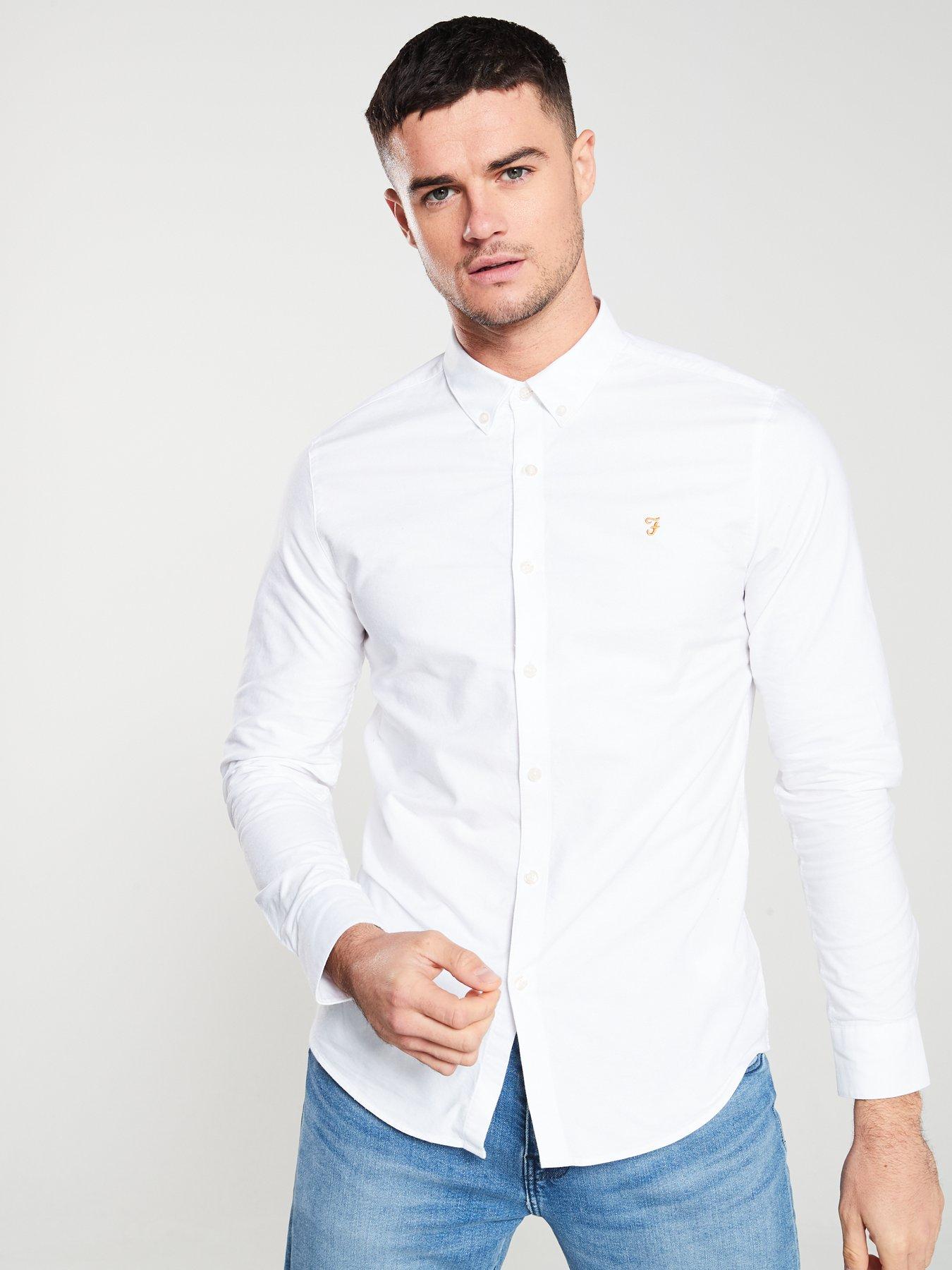 farah white brewer shirt