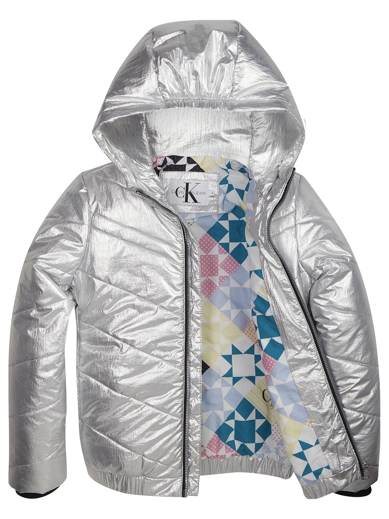 calvin klein silver jacket