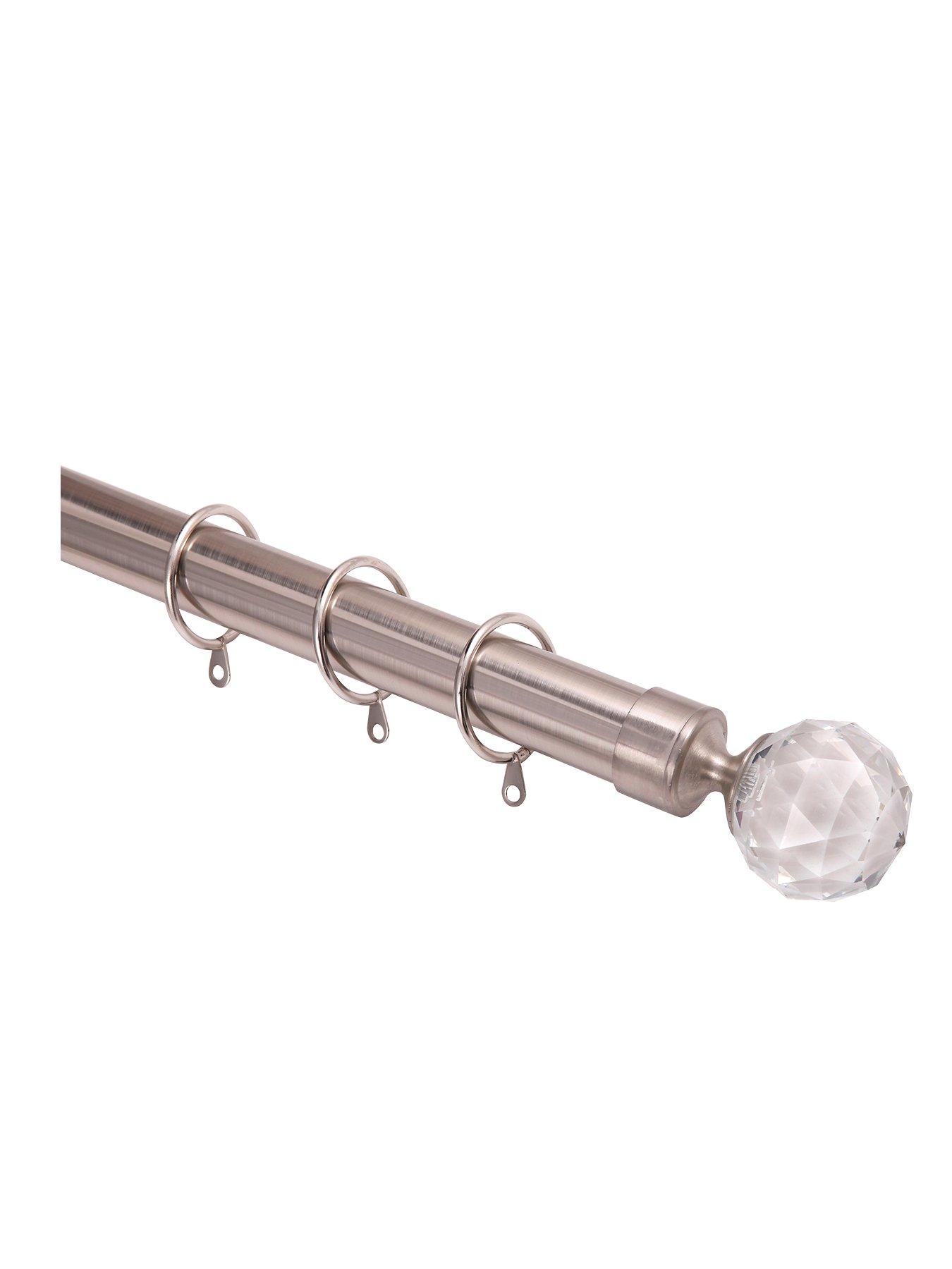 Acrylic Crystal Ball Finial 28 Mm Extendable Curtain Pole Very Co Uk