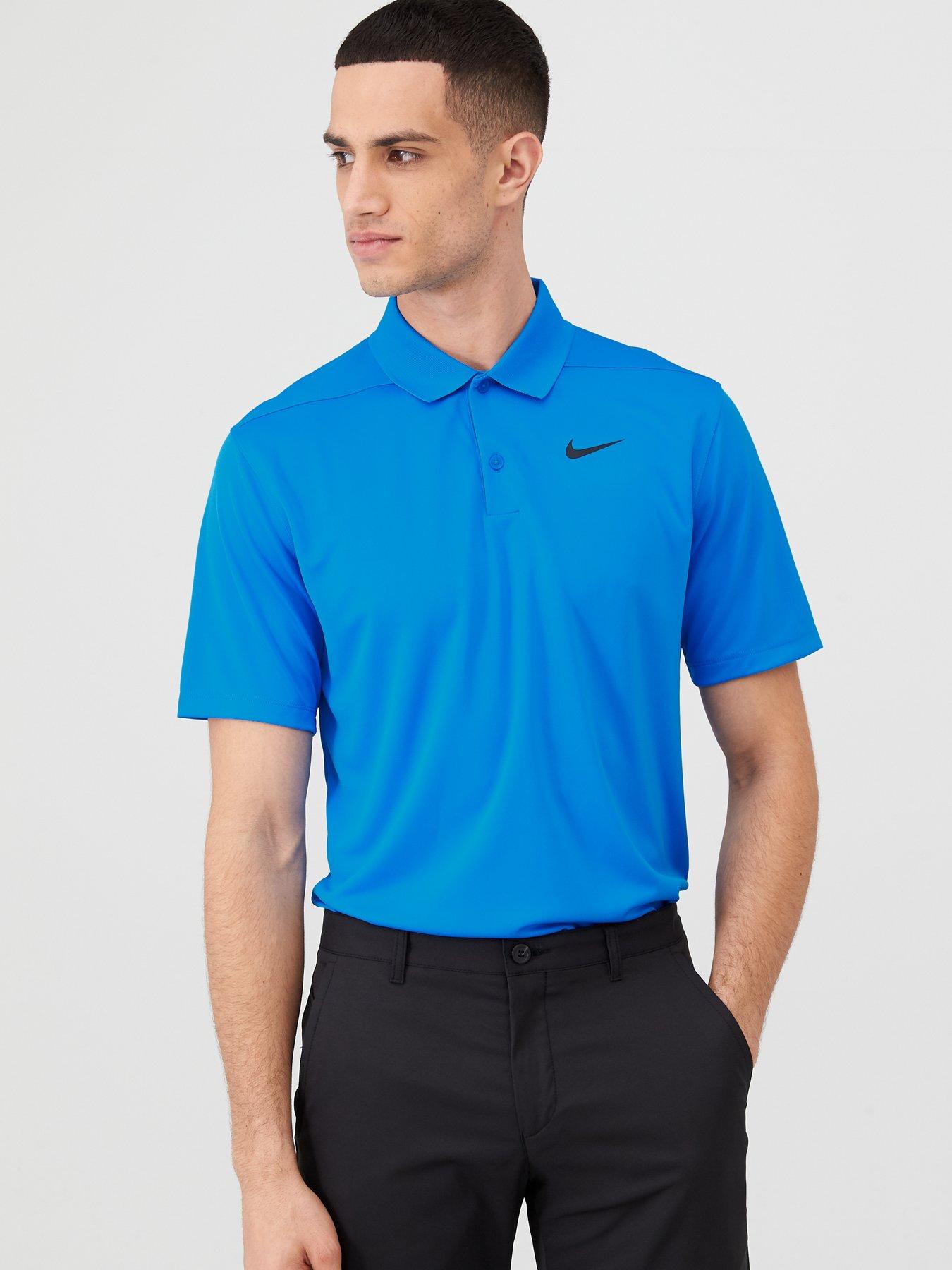 nike blue golf polo